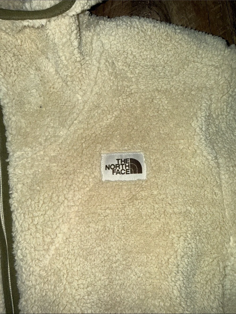 The North Face Men's Cream Sherpa Half-Zip Hoodie